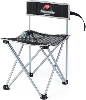 Chairs Portable Camping Chair Folding Chair Breathable Cushion Beach Camping Folding Chair Mesh for Outdoor Camp,Travel Folding Chairs,Black