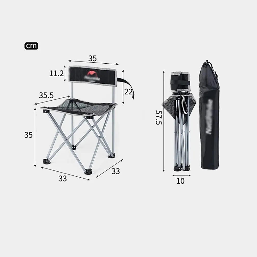 Chairs Portable Camping Chair Folding Chair Breathable Cushion Beach Camping Folding Chair Mesh for Outdoor Camp,Travel Folding Chairs,Black