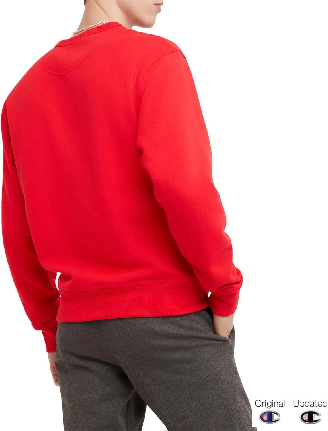 Champion Men's Crewneck, Powerblend Fleece Sweatshirt, Crewneck Sweatshirts (Reg. Or Big & Tall)