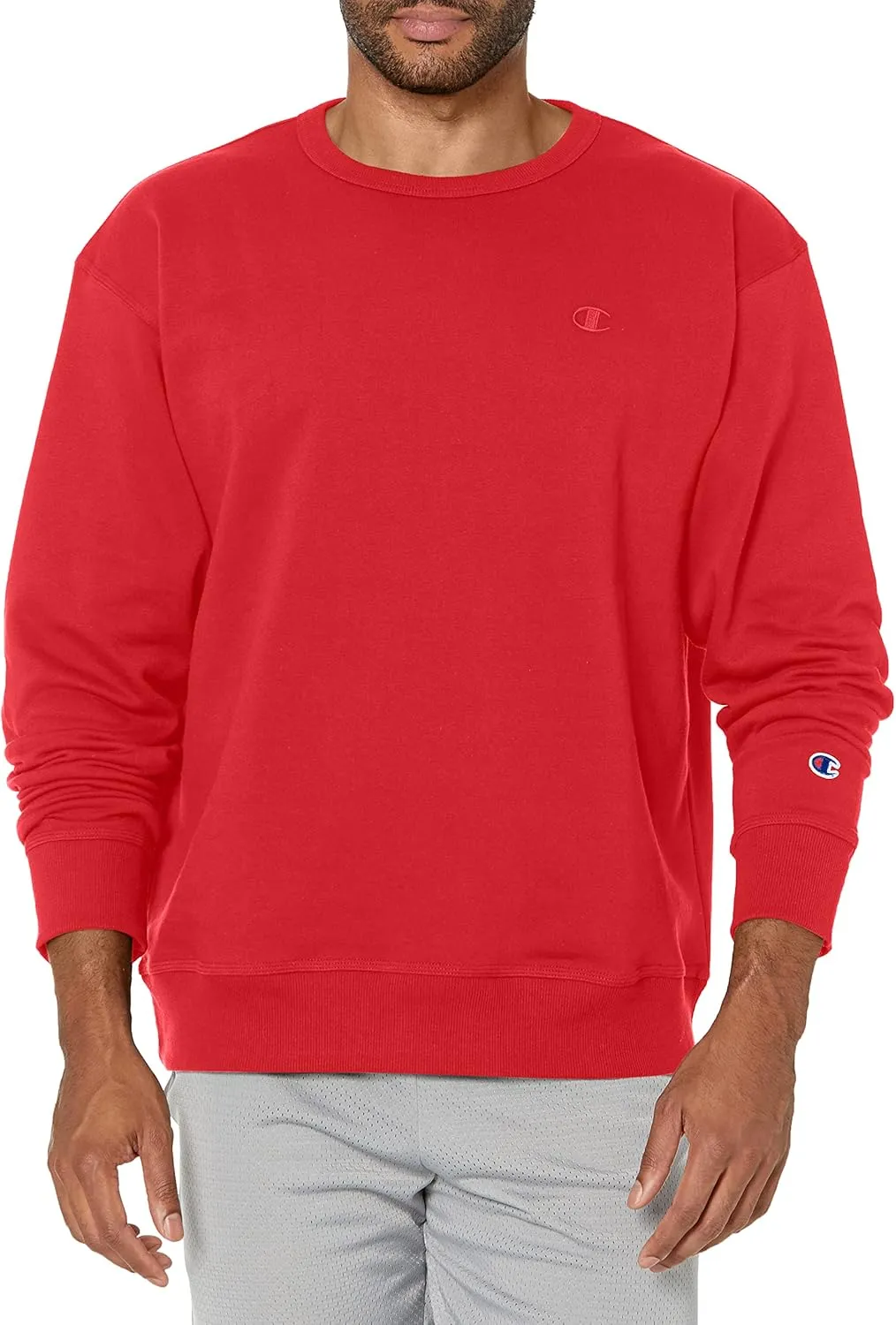 Champion Men's Crewneck, Powerblend Fleece Sweatshirt, Crewneck Sweatshirts (Reg. Or Big & Tall)