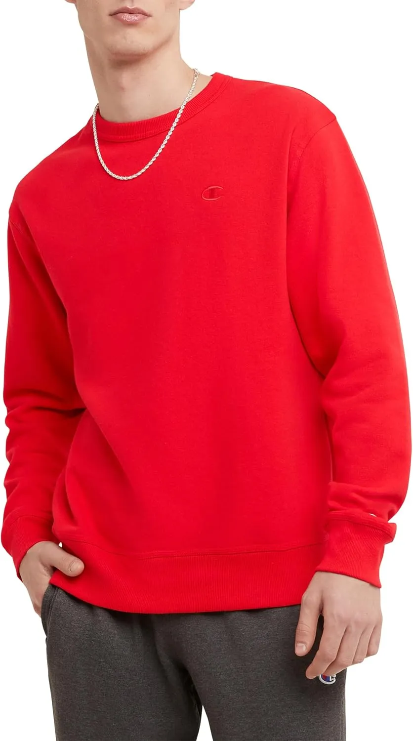 Champion Men's Crewneck, Powerblend Fleece Sweatshirt, Crewneck Sweatshirts (Reg. Or Big & Tall)