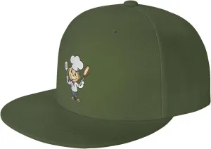Chef with Spatula and Frying Pan Baseball Cap for Men Women Snapback Hat Trucker Flat Bill Caps Sun Hat
