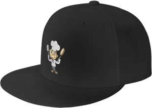 Chef with Spatula and Frying Pan Baseball Cap for Men Women Snapback Hat Trucker Flat Bill Caps Sun Hat