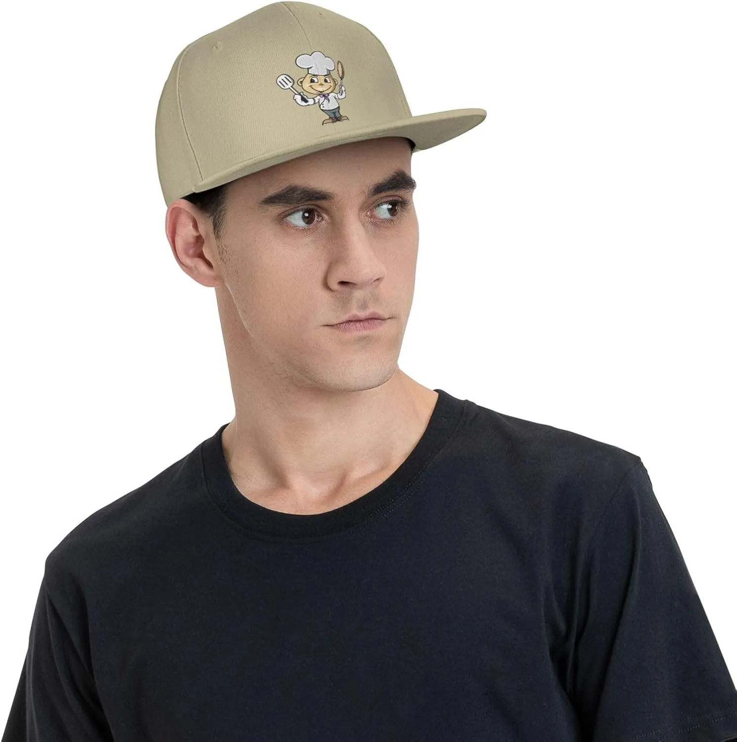 Chef with Spatula and Frying Pan Baseball Cap for Men Women Snapback Hat Trucker Flat Bill Caps Sun Hat