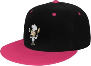 Chef with Spatula and Frying Pan Snapback Hat for Men Women Baseball Cap Trucker Flat Bill Hats Dad Caps