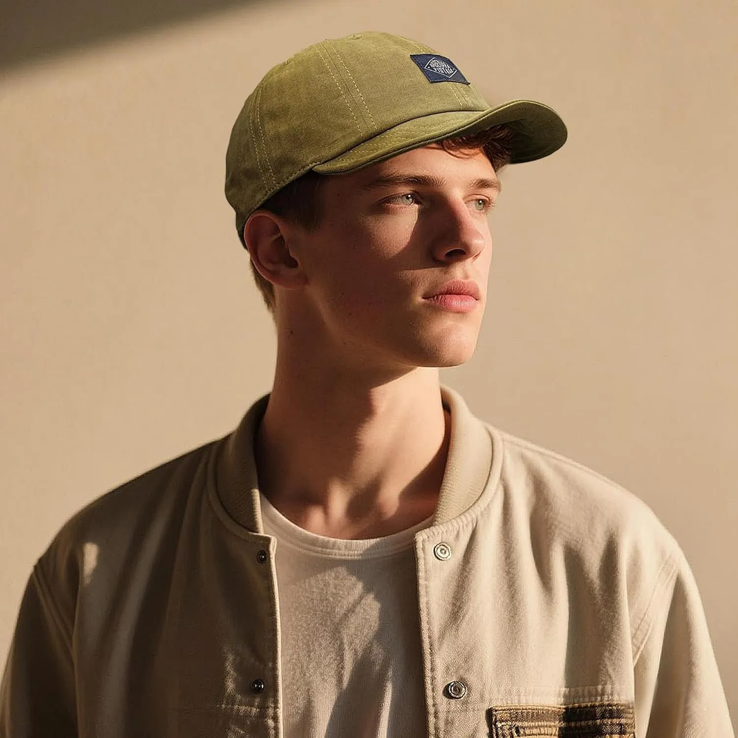 Clakllie Soft Short Brim Hats for Men Low Profile Baseball Cap Casual Trucker Hat Moisture Wicking Outdoor Running Hat