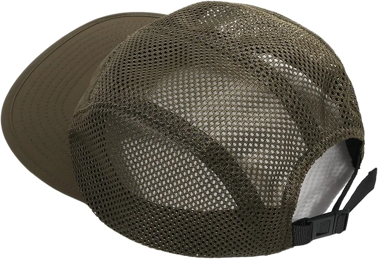 CLAPE Mesh Flat Brim Ball Cap Trucker 5-Panel Hat Quick Dry Baseball Cap Sports Running Hat Snapback Workout Dad Hats