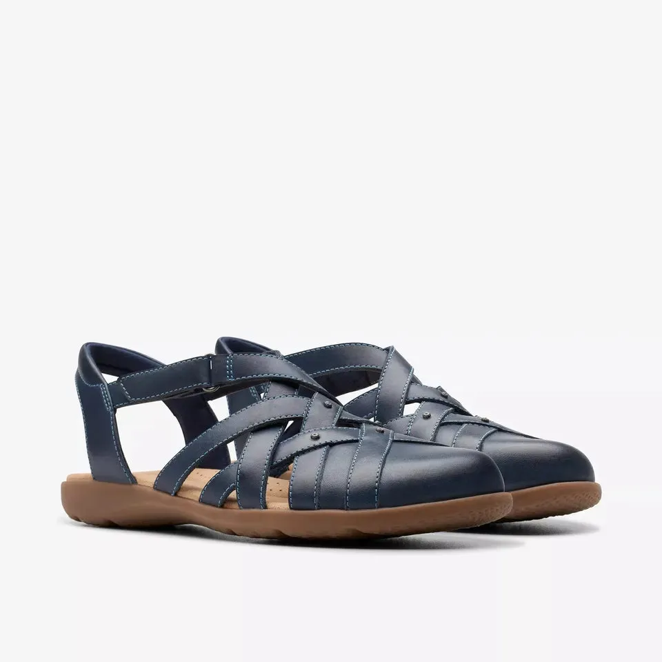 Clarks Women's Elizabelle Sea Navy Leather 26177121