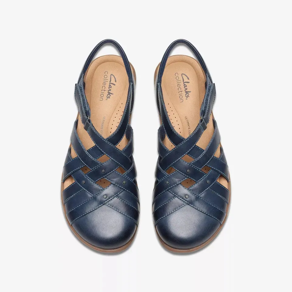 Clarks Women's Elizabelle Sea Navy Leather 26177121