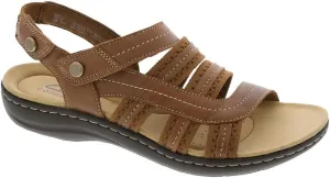 Clarks Women's Laurieann Erin Flat Sandal, Tan Combi, 12