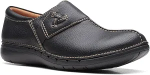 Clarks Women's Un Loop Ave Loafer, Black Leather, 10 M