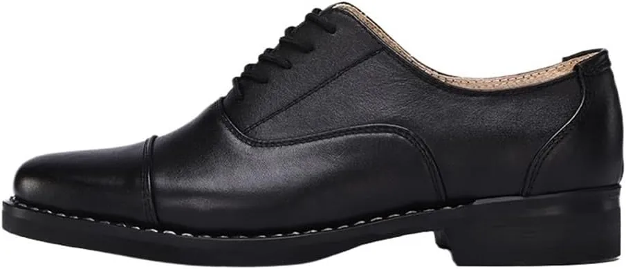 Classic Lace up Leather Platform Dress Oxfords Shoes Business Casual Modern Work Wedding Shoes