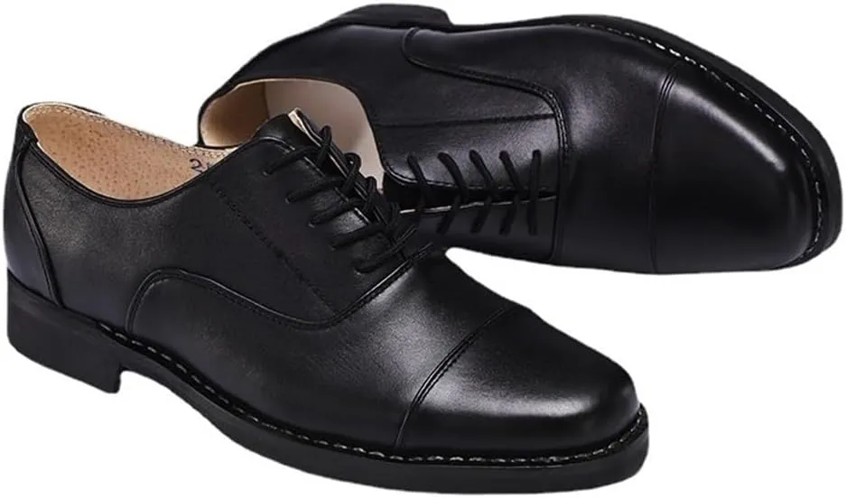 Classic Lace up Leather Platform Dress Oxfords Shoes Business Casual Modern Work Wedding Shoes