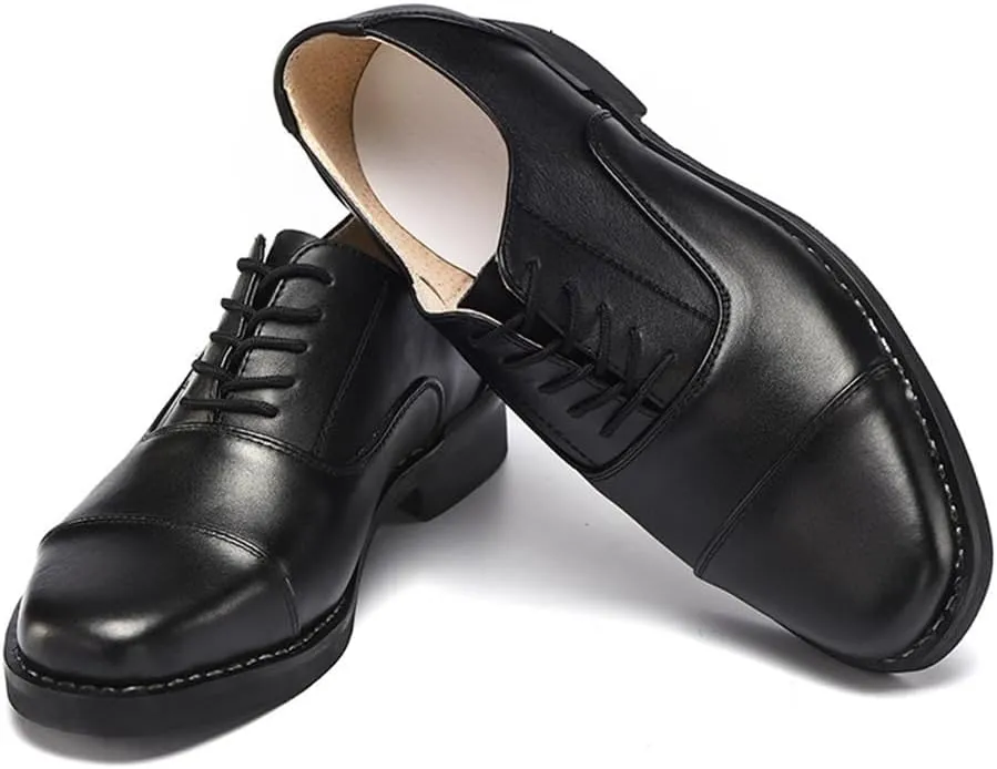 Classic Lace up Leather Platform Dress Oxfords Shoes Business Casual Modern Work Wedding Shoes
