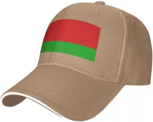 Classic Sandwich Baseball Cap-Belarus Flag Adjustable Unisex Sports Hat for Running Outdoor Four Seasons Comfortable