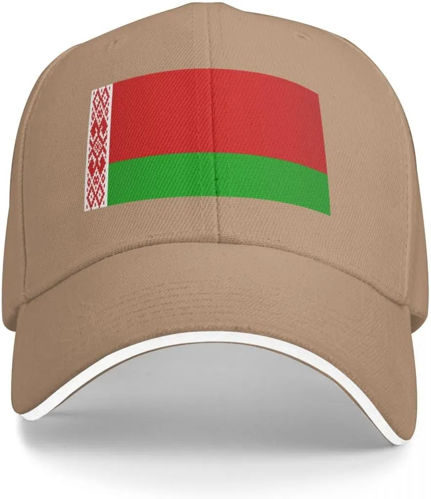 Classic Sandwich Baseball Cap-Belarus Flag Adjustable Unisex Sports Hat for Running Outdoor Four Seasons Comfortable