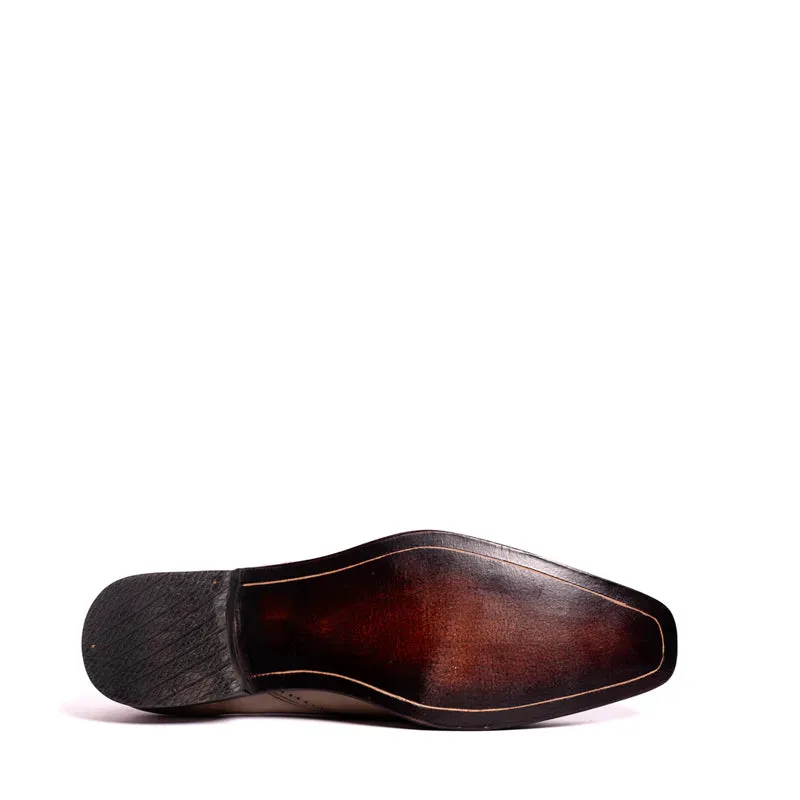 Classic Wholecut Plain Leather Oxford Shoes