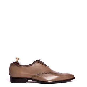 Classic Wholecut Plain Leather Oxford Shoes