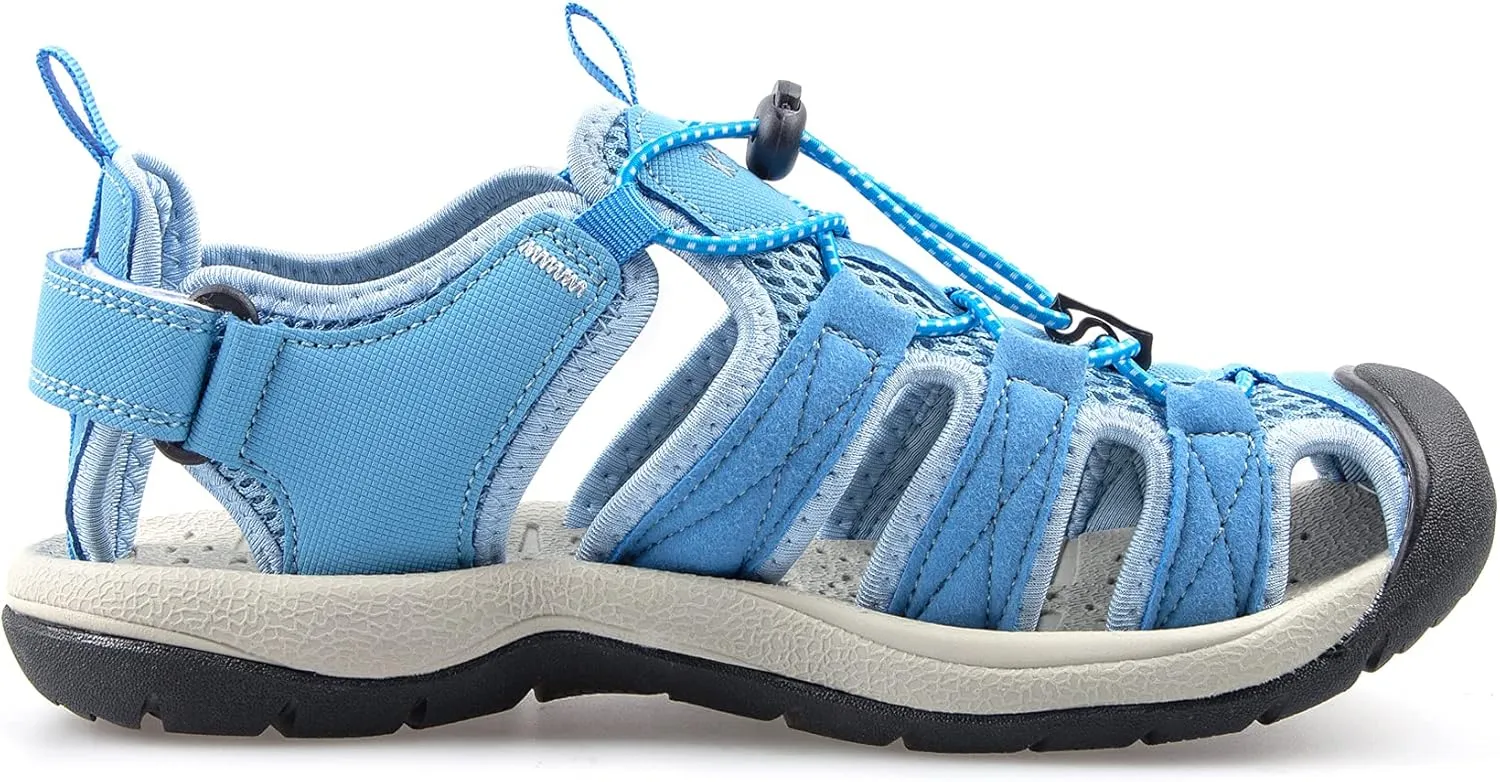 Closed Toe Hiking Sandals for Women Sport Sneaker Sandal Outdoor Red Female Lace-up Water Shoes Size 6-10