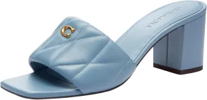 Coach Women's Holly Quilted Block Heel Sandal Platform