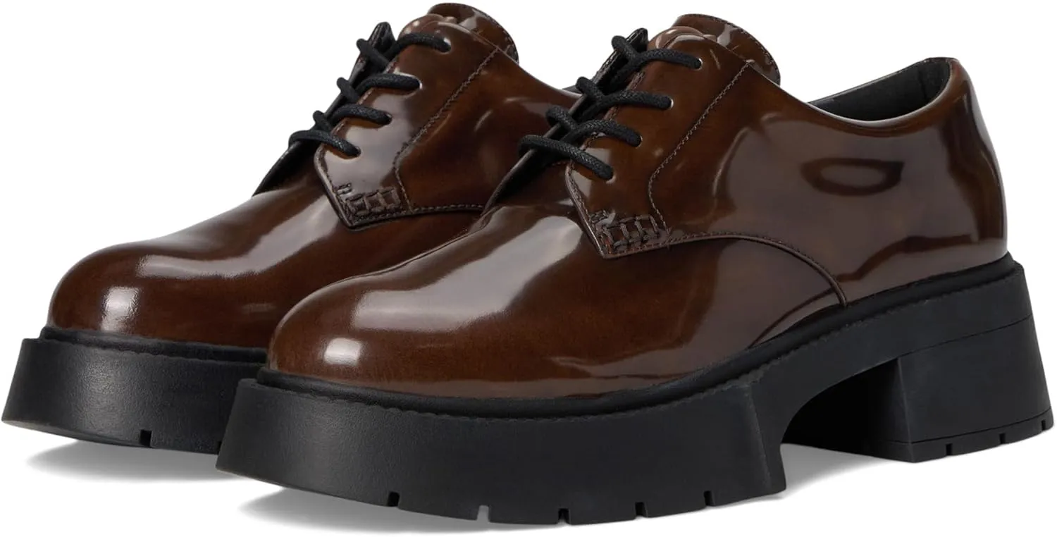 COACH Women's Lyla Platform Derby Loafer, Saddle, 7