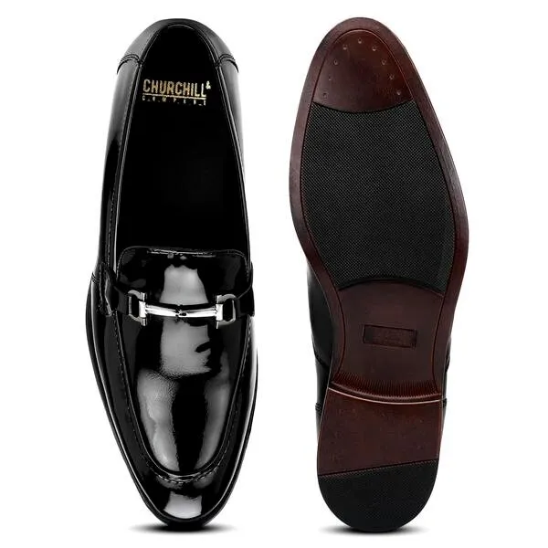 Cobb: Patent Black Bit Loafer