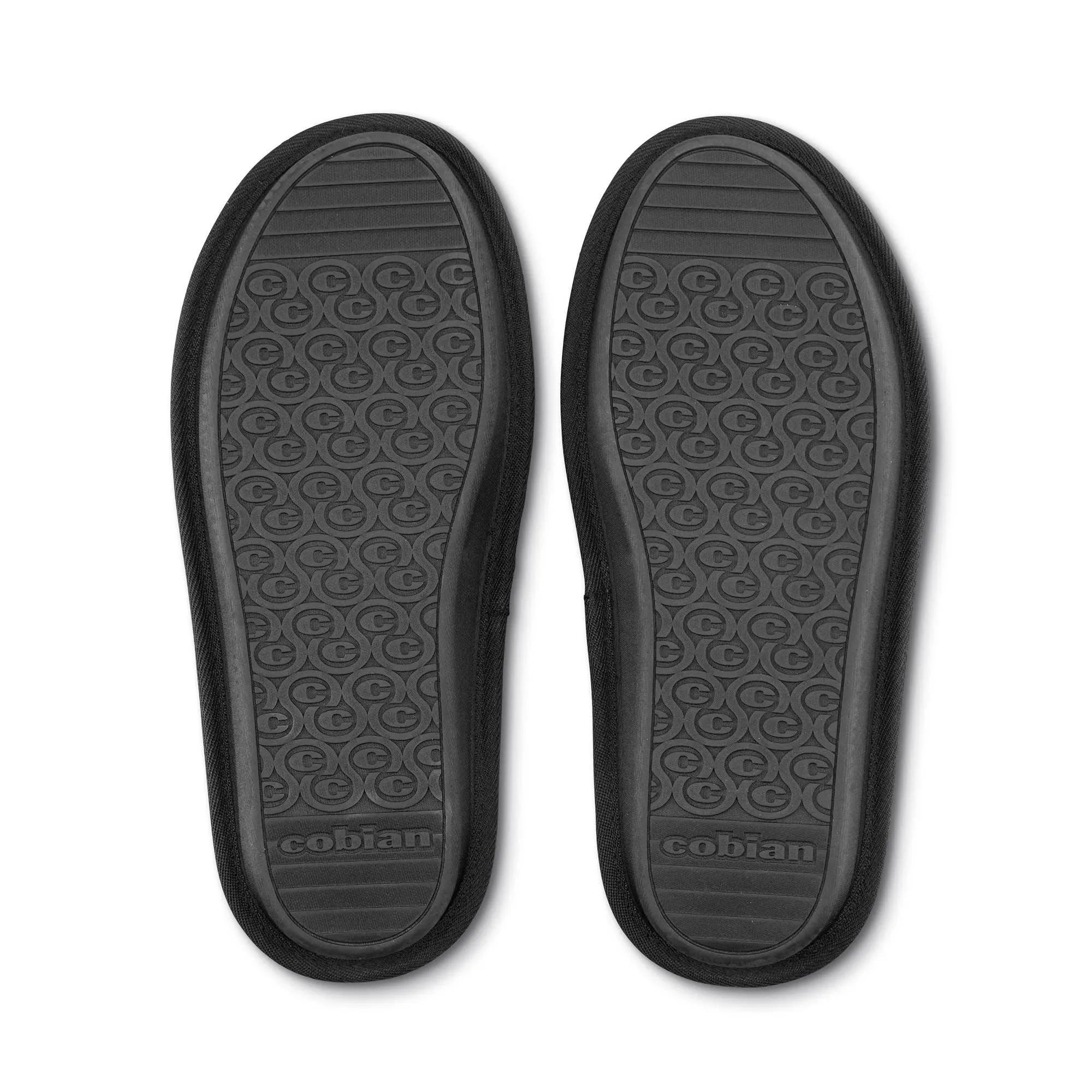 Cobian: Men's Happy Camper Mule - Black Warm and Fuzzy Slipper