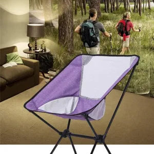 Comfortable Outdoor Folding Chair Camping Chairs Mesh Breathable Fabric Thickened Steel Pipe with Storage Bag Portable Camp Chair Suitable for Fishing Camping Hiking Etc C