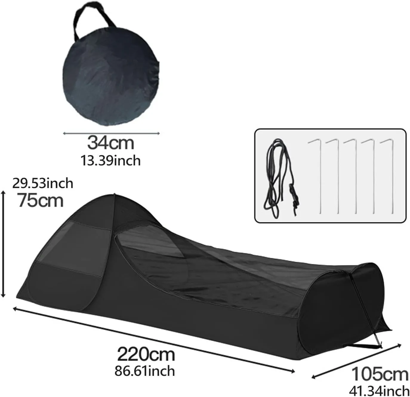 Compact Bivy Tent for Individual Use Windproof Oxford Cloth for Camping
