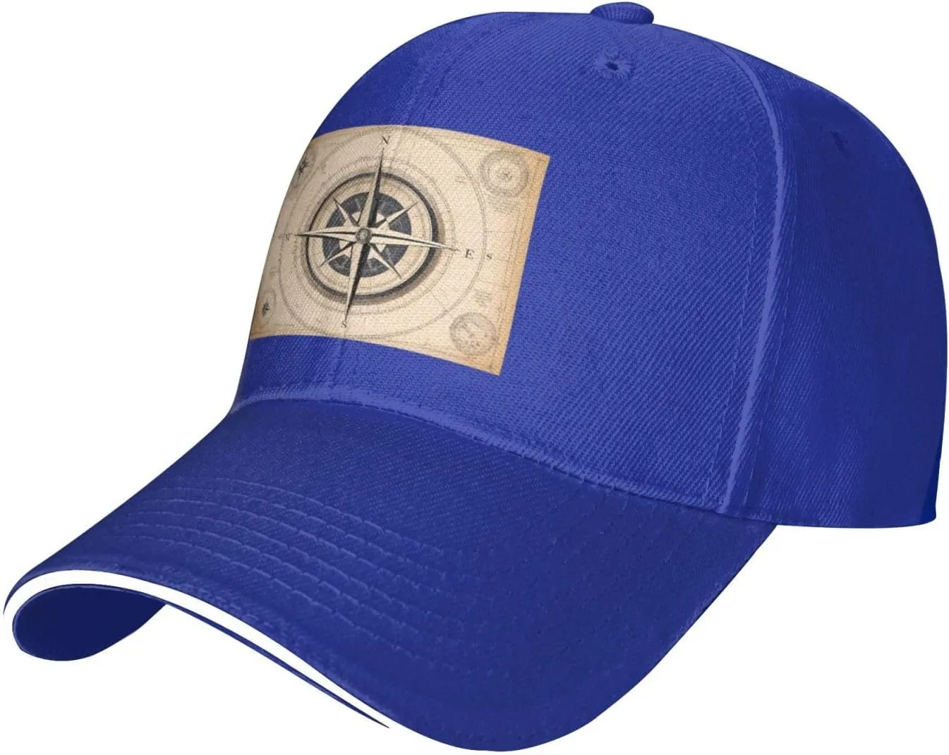 Compass Navigation Pattern Unisex Baseball Cap Black : Breathable, Light