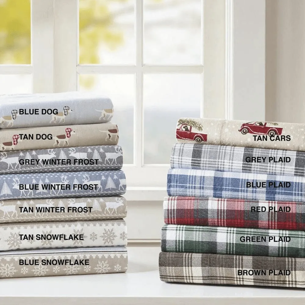 Cozy 100% Cotton Flannel Sheet Set - Cal/King Size