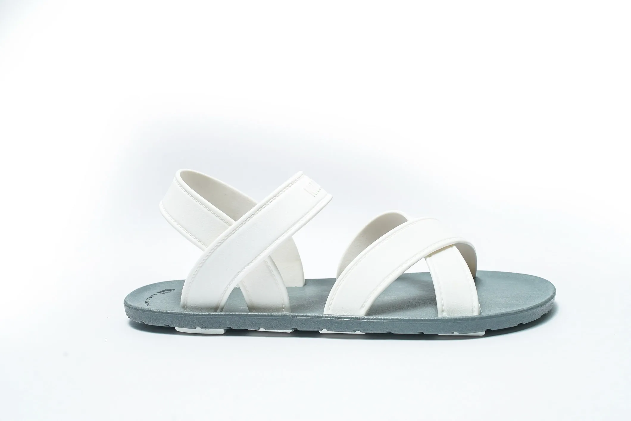 Cross Plus Grey Sole White Strap