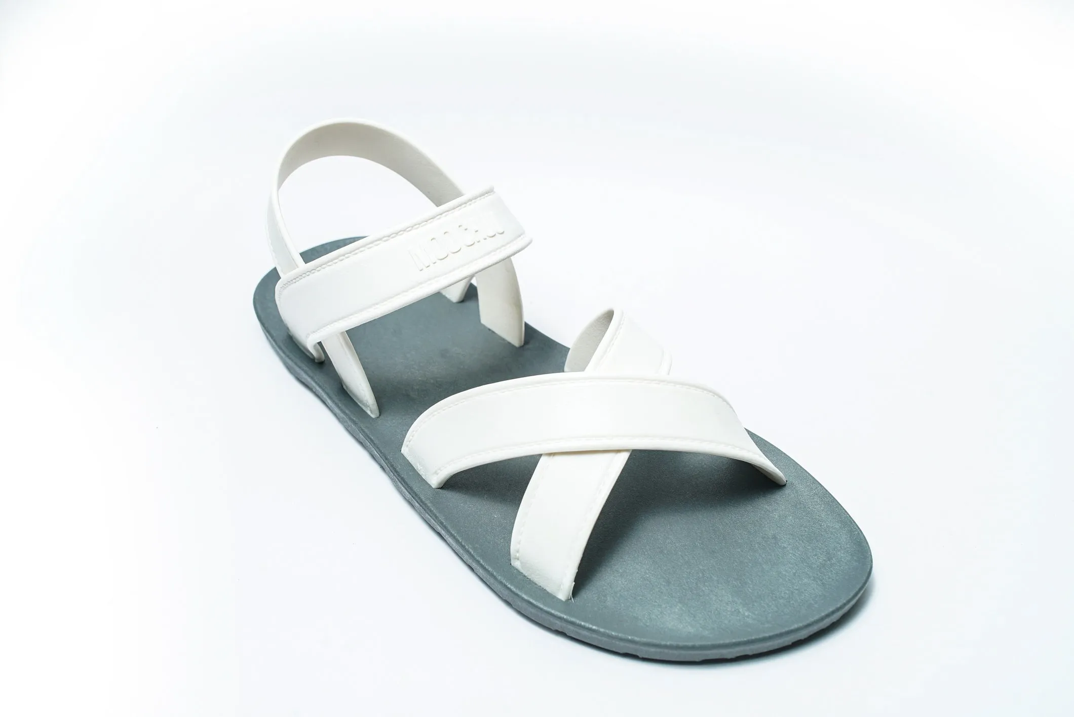 Cross Plus Grey Sole White Strap