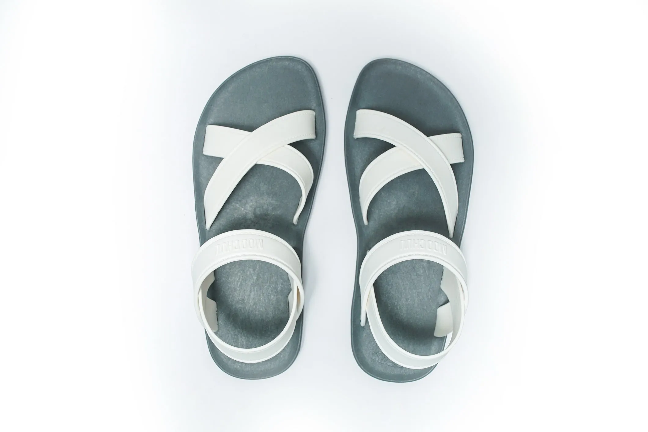 Cross Plus Grey Sole White Strap