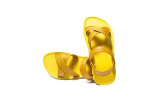 Cross Plus Yellow Sole Caramel Strap