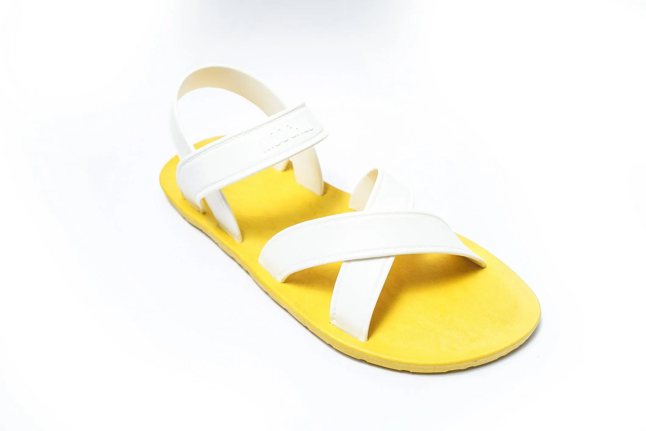 Cross Plus Yellow Sole White Strap