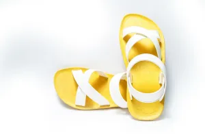 Cross Plus Yellow Sole White Strap