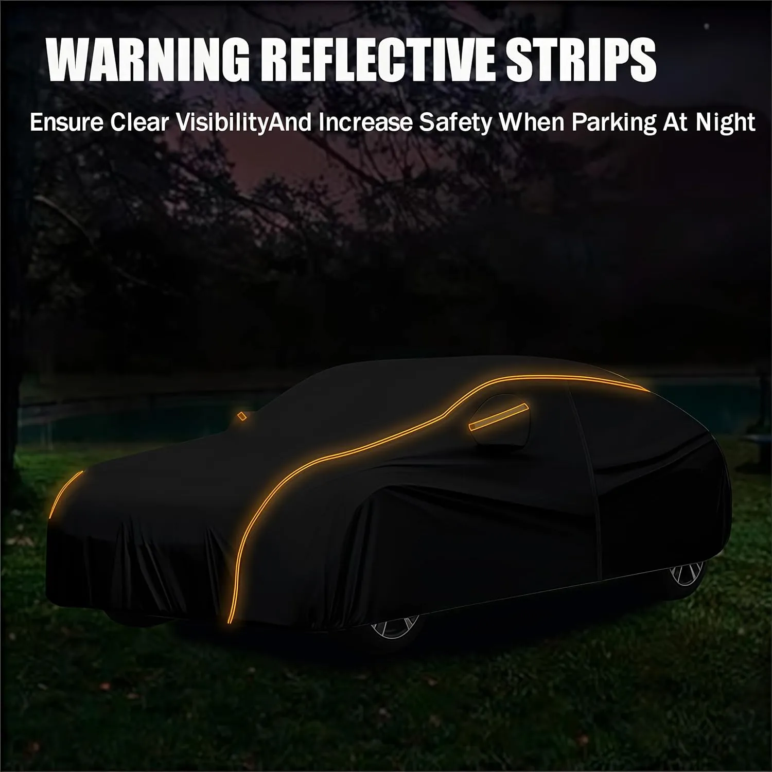Custom Car for Ligier JS 丨Full Tarpaulin All Weather Sun Rain UV Dust Snow Protection Outdoor Covers Waterproof Breathable with Extra Long Reflective Strips