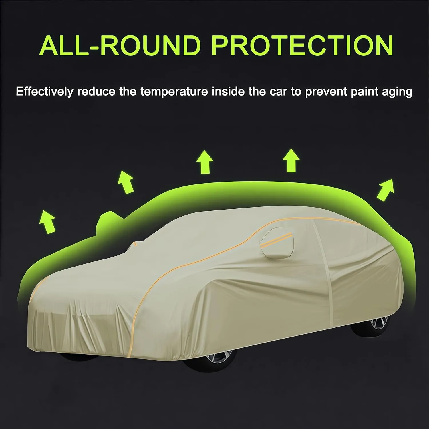Custom Car for Ligier JS 丨Full Tarpaulin All Weather Sun Rain UV Dust Snow Protection Outdoor Covers Waterproof Breathable with Extra Long Reflective Strips