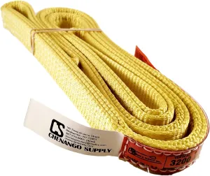 DD Sling. Multiple Sizes in Listing! (USA Made) 1" x 6', 2 Ply, Nylon Lifting Slings, Eye & Eye, Heavy Duty (900 Webbing), 3,200 lbs Vertical, 2,600 Choker, 6,400 Basket (USA Made Nylon) (1"X6')