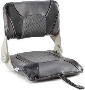 DeckMate Compact Folding Fishing Seat - Charcoal and Black