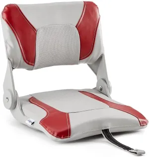DeckMate Compact Folding Fishing Seat - Gray and Red