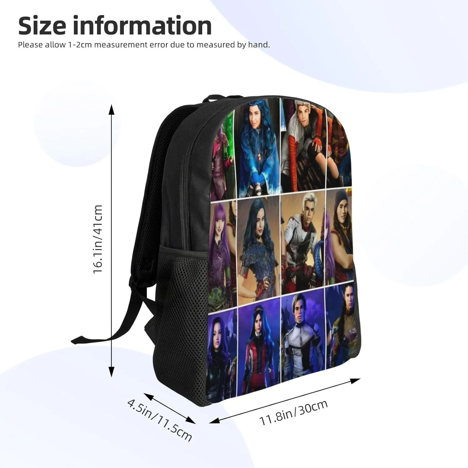 Desc-endants 3 Backpack, 17 inch casual large capacity cute travel sports backpack lightweight