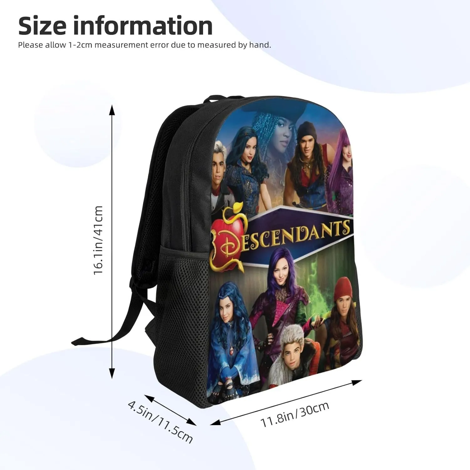 Desc-endants 3 Backpack, 17 inch casual large capacity cute travel sports backpack lightweight