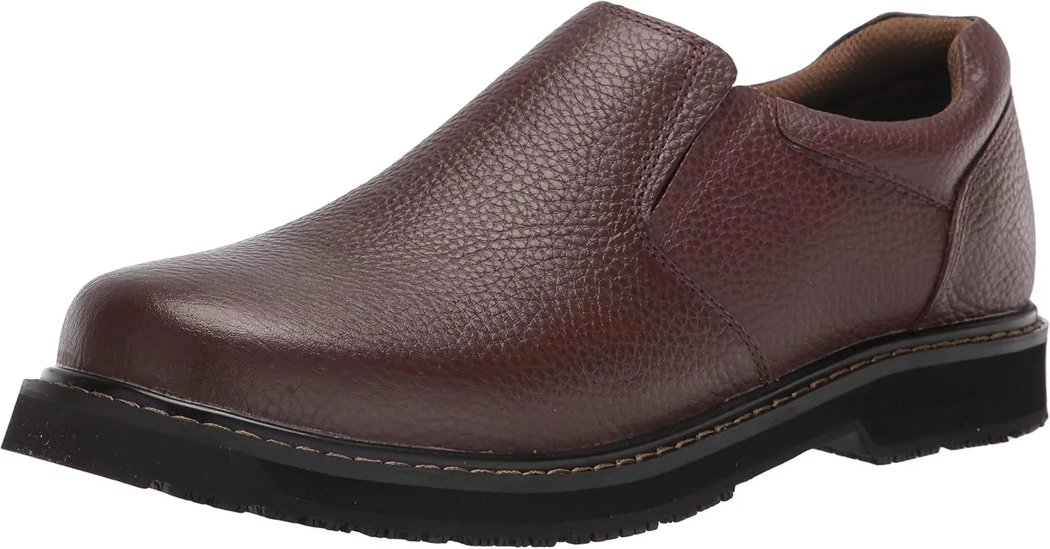 Dr. Scholl's Shoes Men's Winder II Work Shoe, Brown Tumbled Leather, 11.5 M