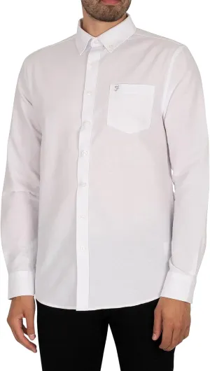 Drayton Modern Fit Oxford Shirt - White