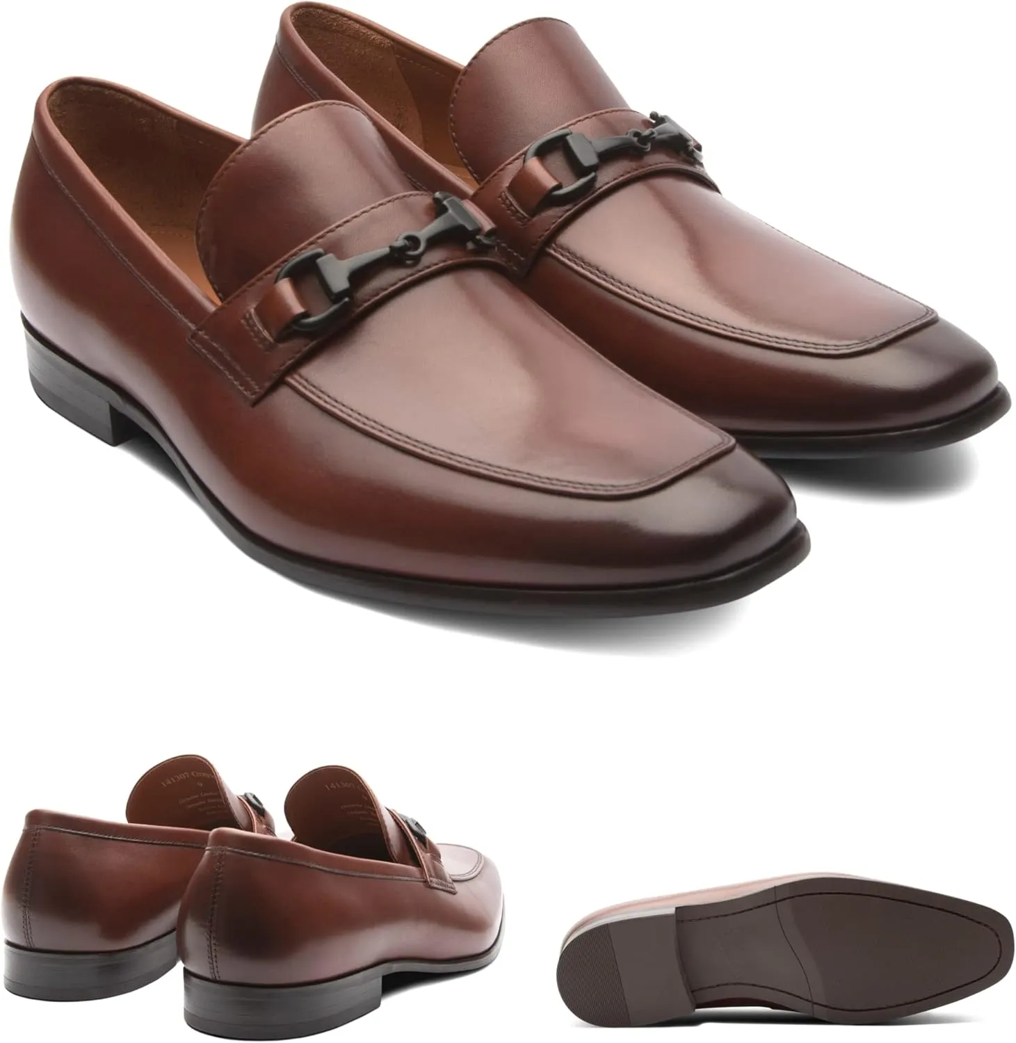 Dunross & Sons Mens Shoes. Dress Leather Shoes, Leather Bit Loafer. Grayson Versatile Slip-On with Leather Lining and Ortholite Comfort Insoles.