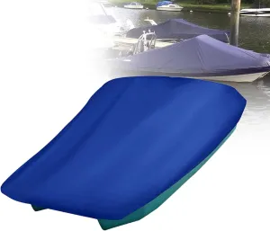 dust Proof Cover Pedal Boat Cover, Breathable Fishing Boat Cover, Easy and Convenient, 600d and Tear Resistant Dustproof Oxford Cloth Cover (Color : Blue, Size : 9.38x6.56ft)