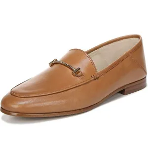 Edelman Toe Ready-made selection Loafers Fashion Sam Slip Almond Lior Heel Leather Stacked Tan Superior-grade On