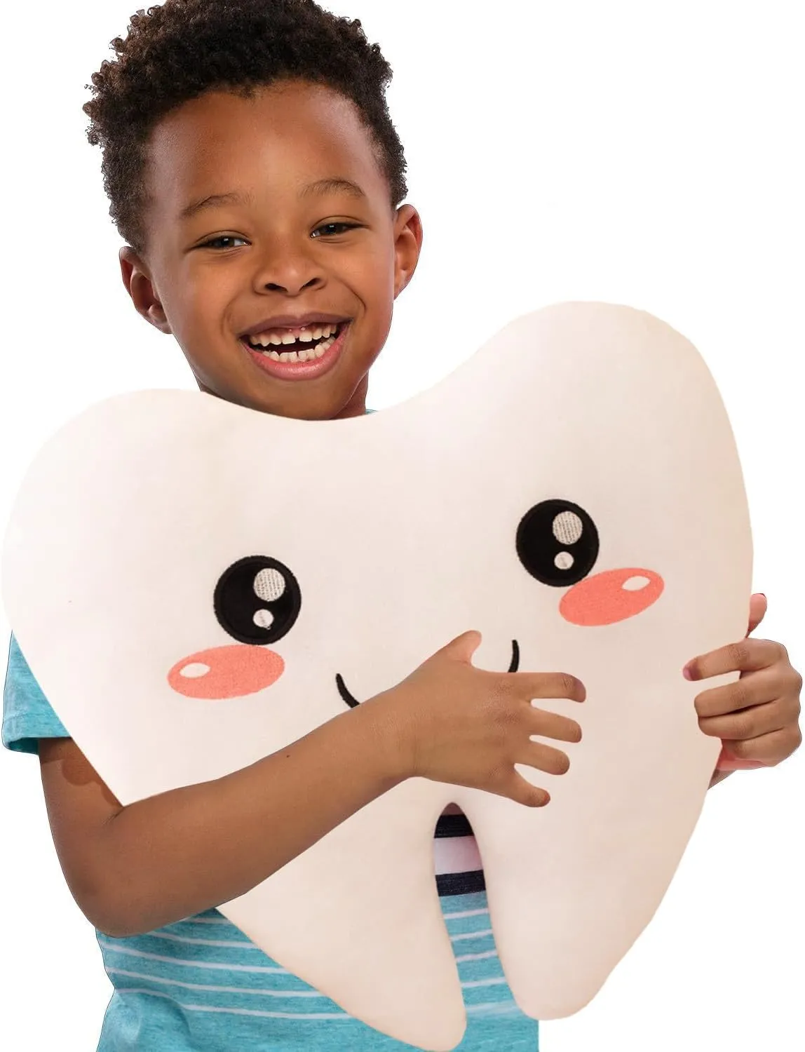 ELAINREN Lifelike 3D Teeth Plush Pillow Ultra-Soft Tooth Stuffed Toy Fluffy Teeth Plushie Cushion Decor Gifts/15.7''